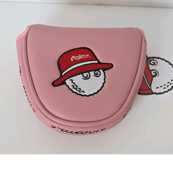 Malbon Golf Fishermans Bucket Hat Mallet Putter Headcover Pink Magnetic NEW - Picture 3 of 11